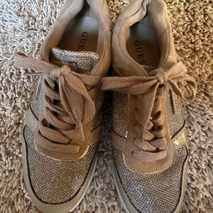 Guess Gold Sneakers with Low-Top Silhouette